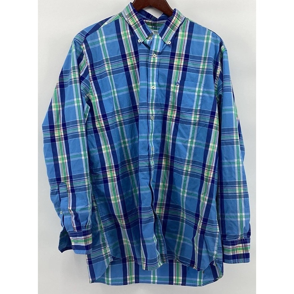 Southern Tide LS Palmetto Plaid Shirt Ocean Channel Button Down Sz Large